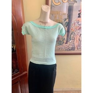 Freddies of Pinewood Mint Bardot Top